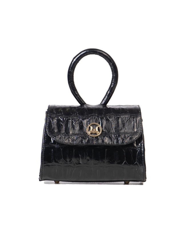Monaco Micro: Limited Edition Black Textured Crocodile Print