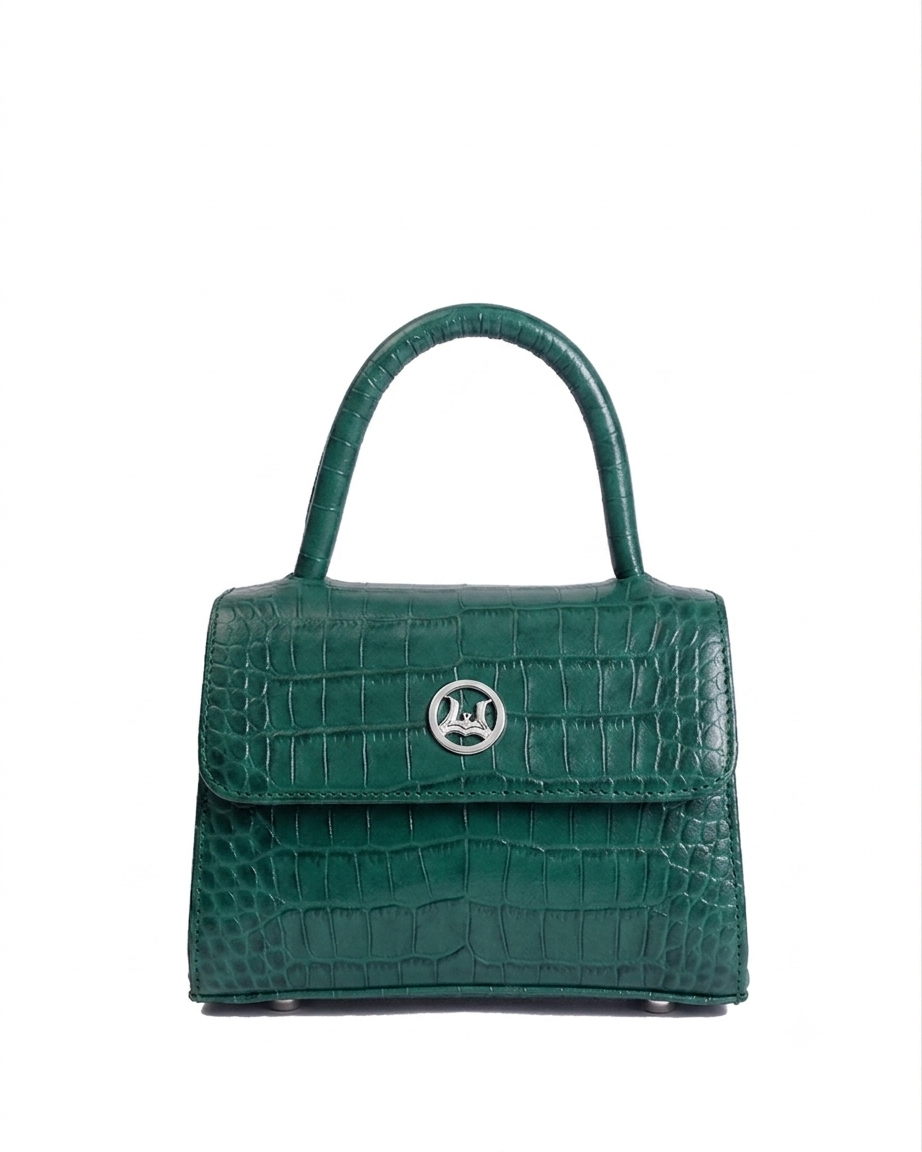 Tokyo Micro: Pine Green Crocodile Print