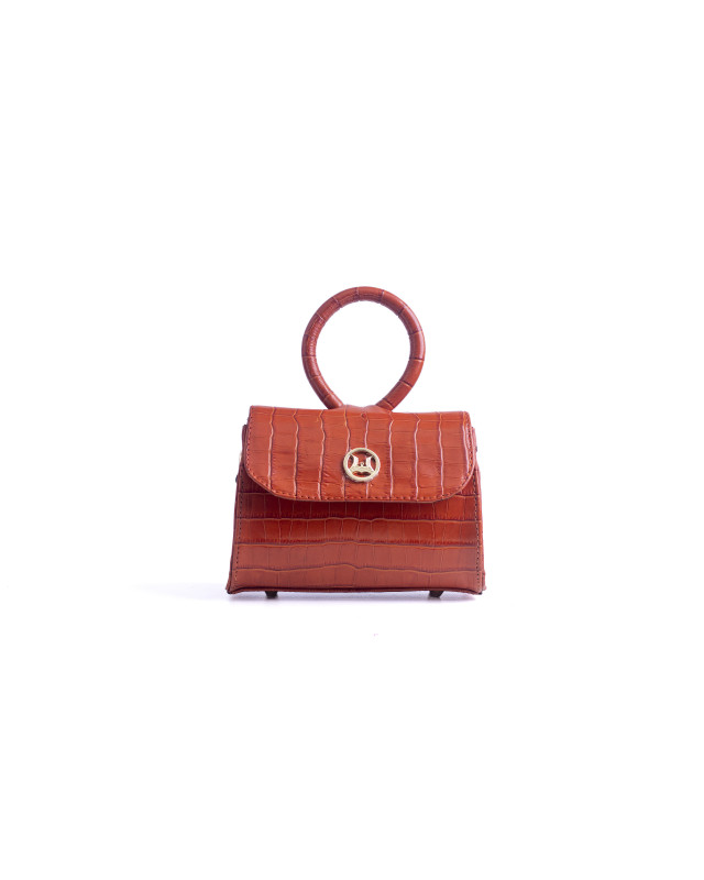 Monaco Micro: Orange Crocodile Print