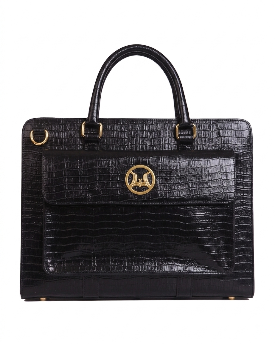Work Case Escobar: Black Alligator Print