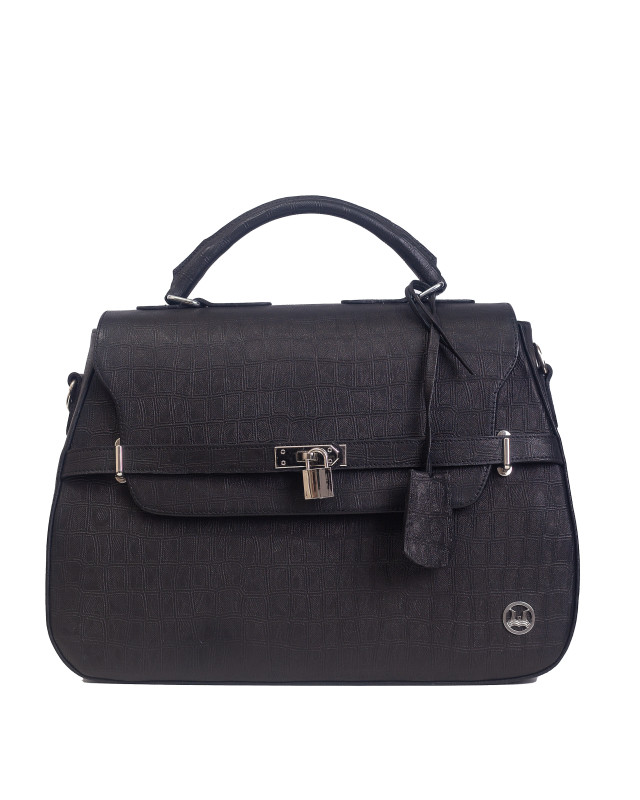 Brazzaville: Black Abstract Print