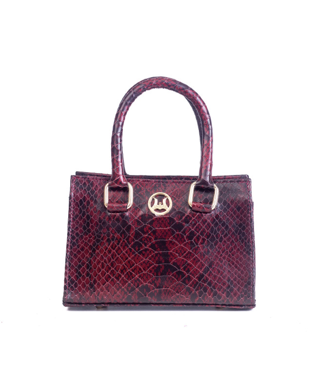 Lagos Mini: Red and Black Snake Print