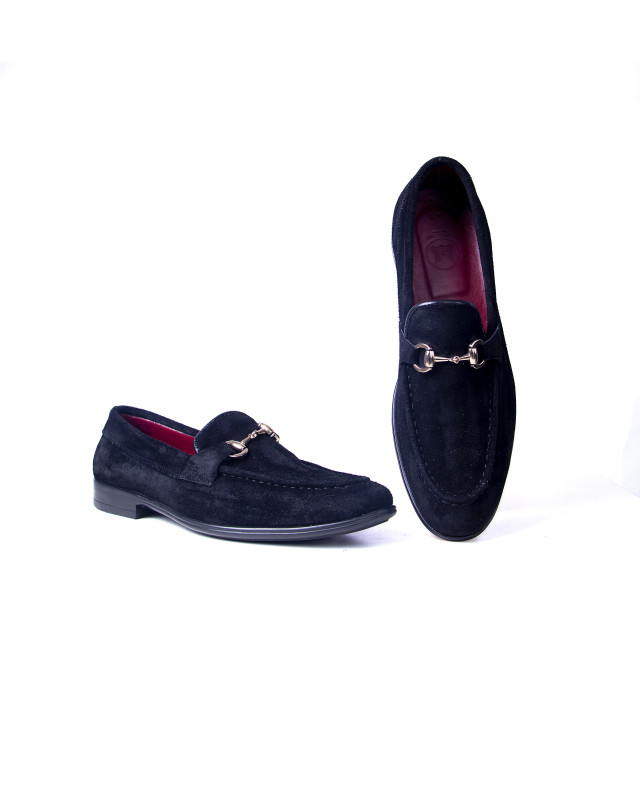 Penny Loafers: Black Suede