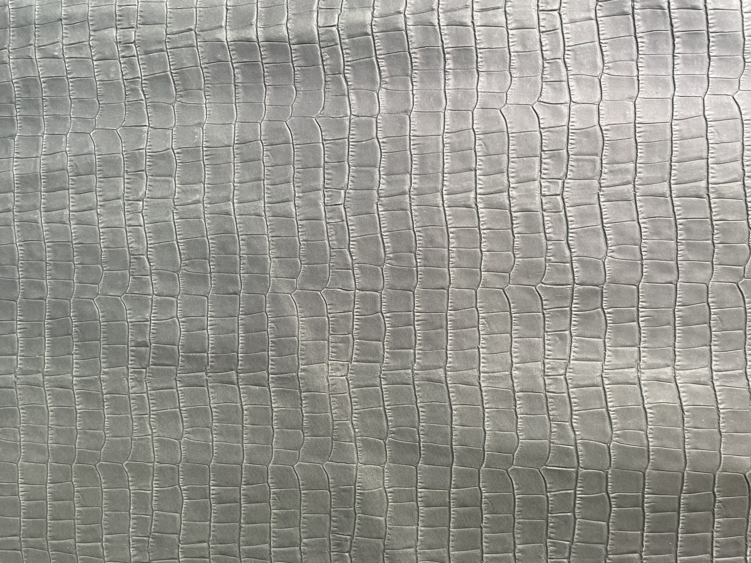 Gray Alligator Belly Print Embossed on Cow Hides: HS001C