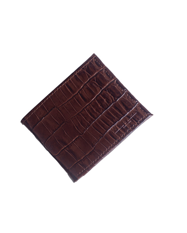 Wallet: Syrup Brown Crocodile Print
