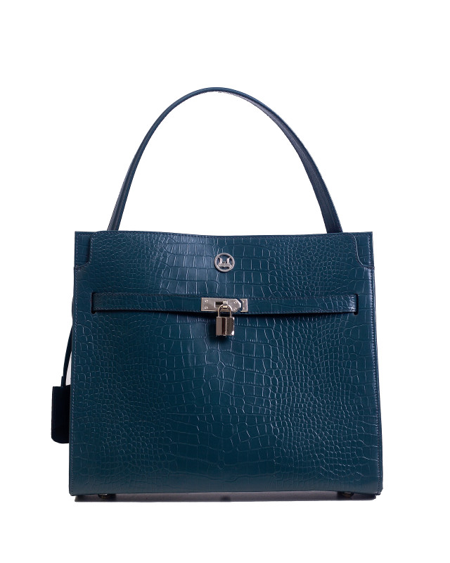 Venice Maxi: Stone Blue Crocodile Print