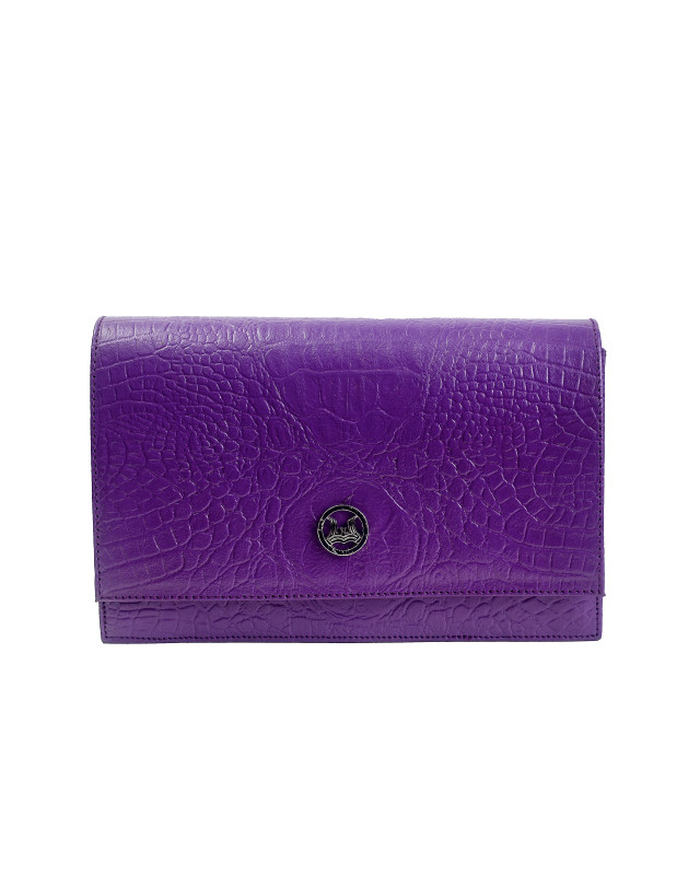 Dakar: Purple Textured Crocodile Print