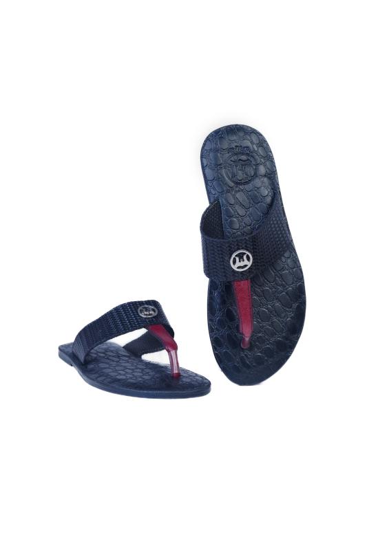 Sultan: Black and Red Basket Woven Leather Print