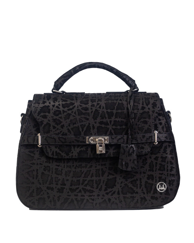 Brazzaville: Black Abstract Print