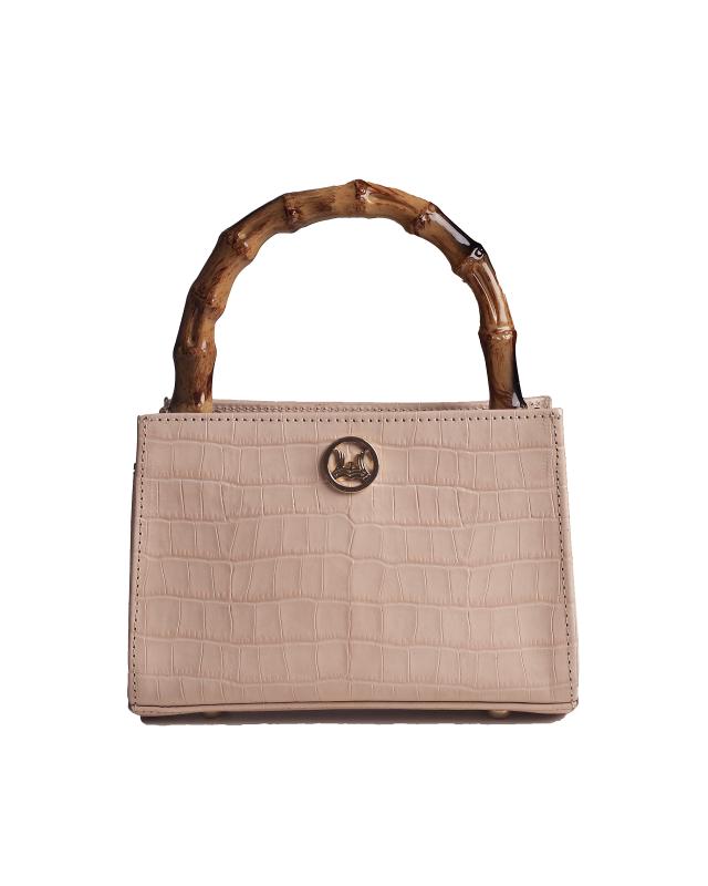 Shanghai Mini: Soft Blush Crocodile Print