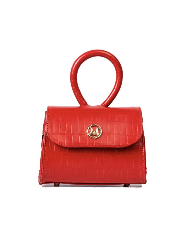 Monaco Micro: Red Crocodile Print