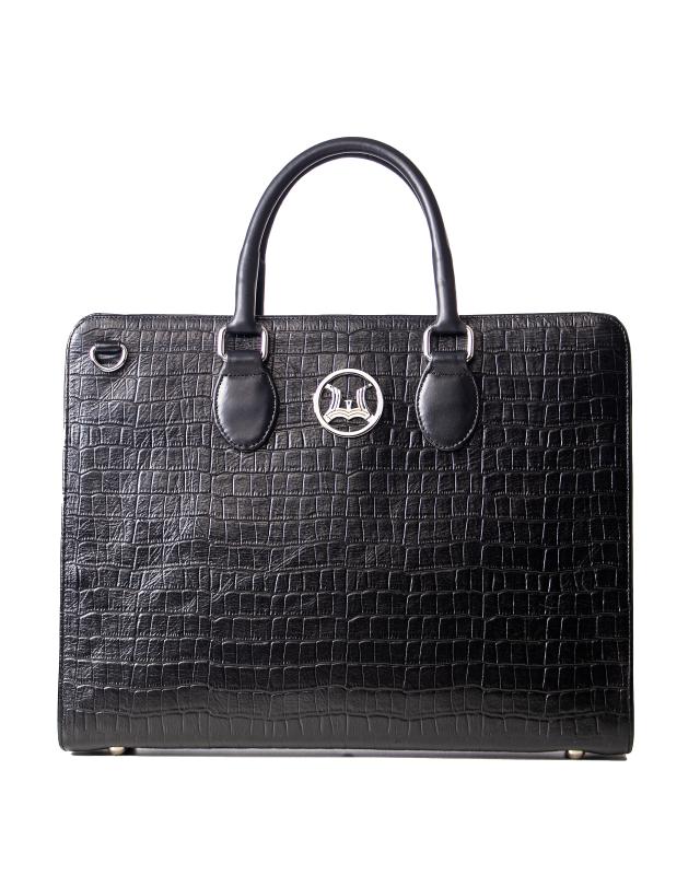 Satchel Work Case 5.0 (US): Black Crocodile Print