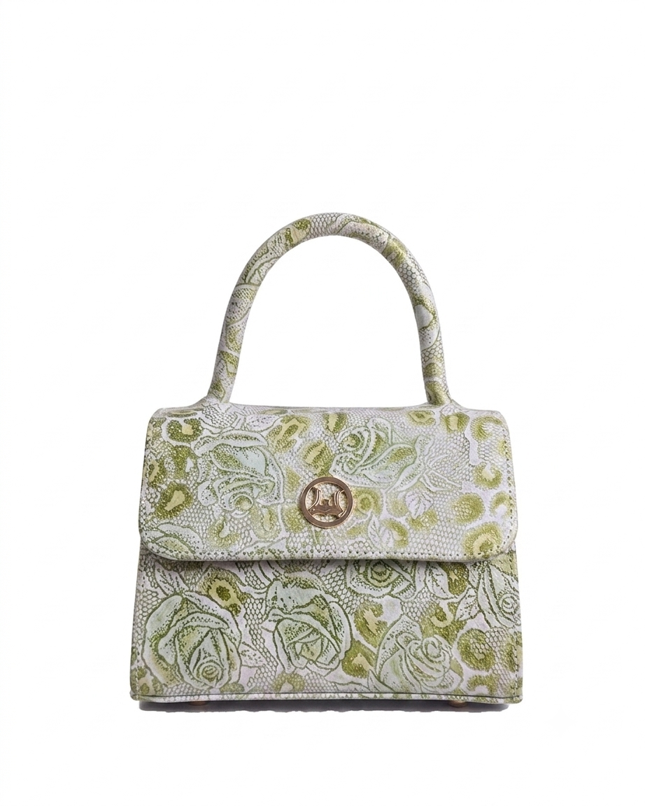 Tokyo Micro: Lime and White Floral Print