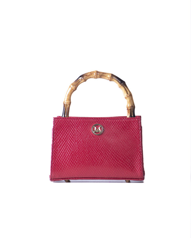 Shanghai Mini: Wine Reptilian Print