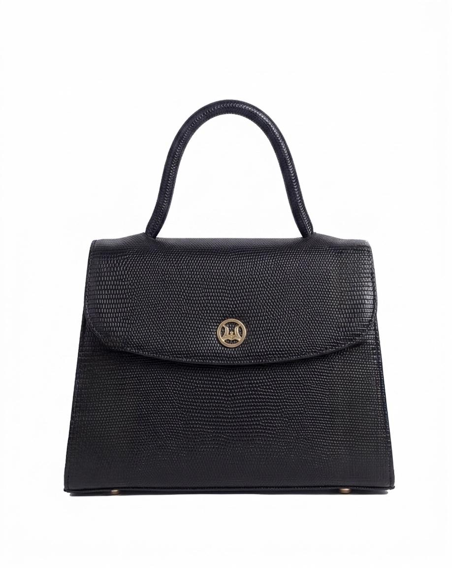 Paris Midi: Black Monitor Lizard Print