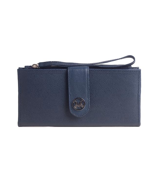 Unisex Wallet: Blue Pebble Grain