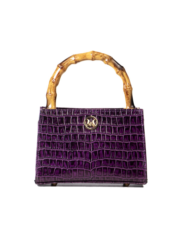 Shanghai Mini: Purple Crocodile Print