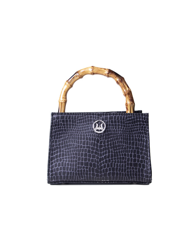 Shanghai Mini: Black and Grey Web Print