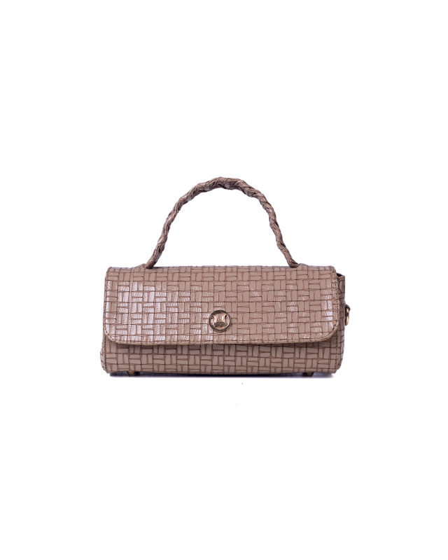 Milan: Taupe Brown Abstract Print