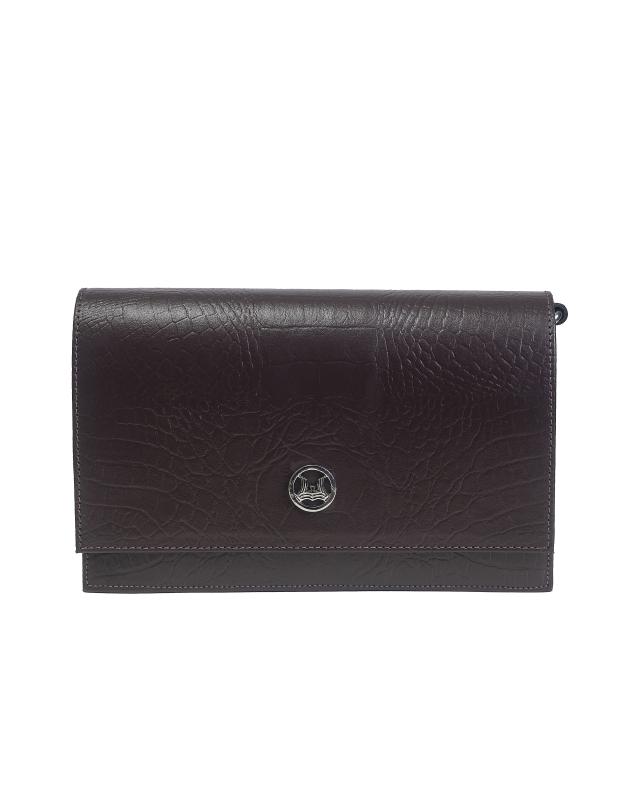 Dakar: Deep Brown Textured Crocodile Print